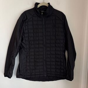 North Face Thermoball Eco primaloft Black Quilted lightweight puffer Jacket LG